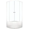 Душевой уголок Melodia della vita Segment High 80x80 MSETWSH8080Twt профиль Белый стекло прозрачное