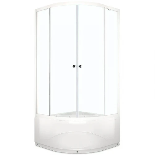 Душевой уголок Melodia della vita Segment High 80x80 MSETWSH8080Twt профиль Белый стекло прозрачное