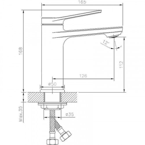 Смеситель для раковины Belz B572-7 B10572-7 Черный матовый