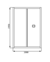 Душевая дверь Ceruttispa Bella 100 D101B профиль Черный стекло прозрачное