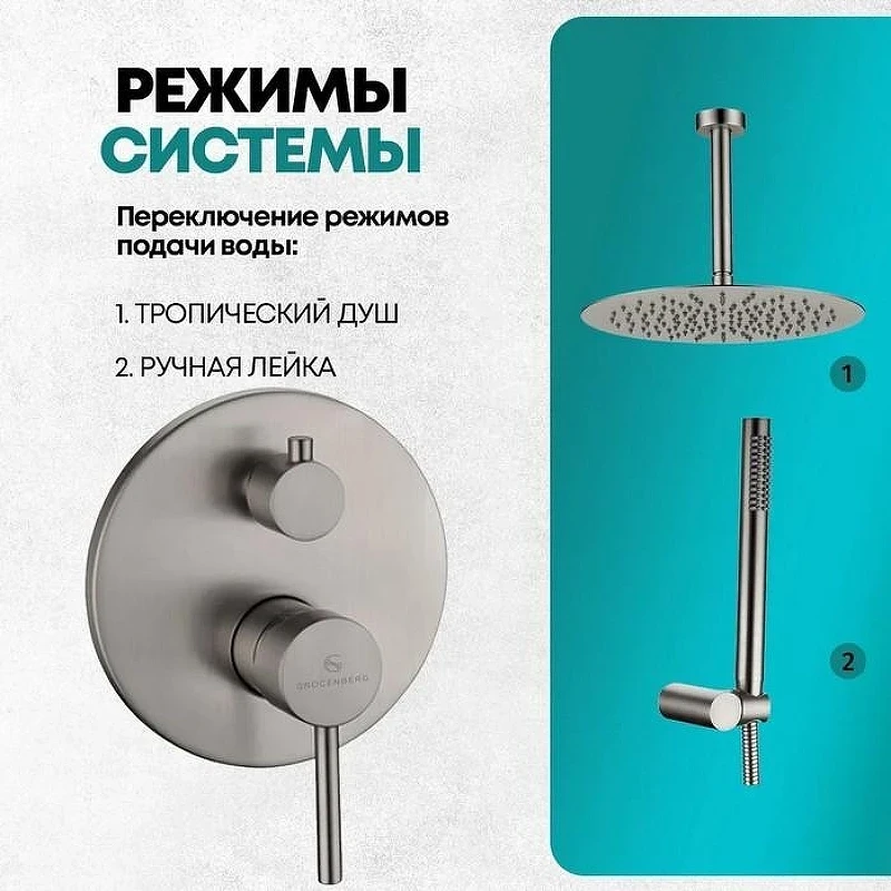 Душевая система Grocenberg GB5099NK-4 Никель