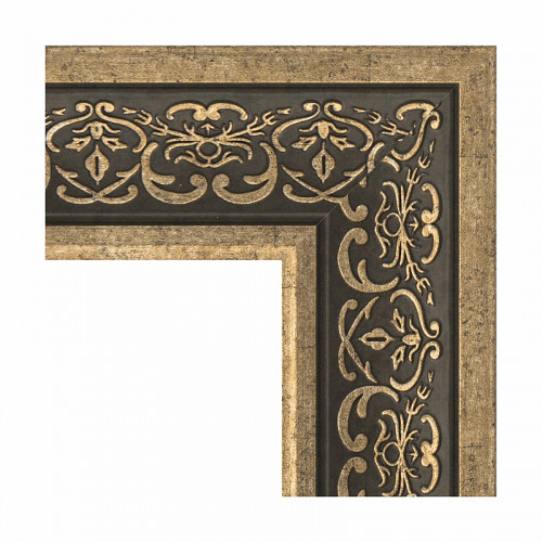 Зеркало Evoform Exclusive-G 129х59 BY 4078 с гравировкой в багетной раме - Вензель серебряный 101 мм стекло