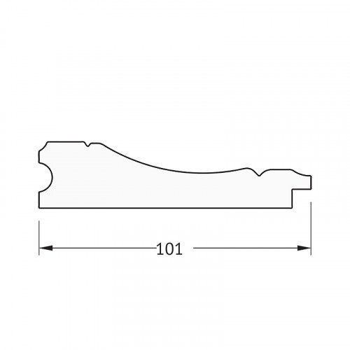 Зеркало Evoform Exclusive-G 129х59 BY 4078 с гравировкой в багетной раме - Вензель серебряный 101 мм стекло