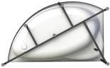 Акриловая ванна Radomir Vannesa Модерна 160x100 R 2-01-0-2-1-214 Белая без гидромассажа