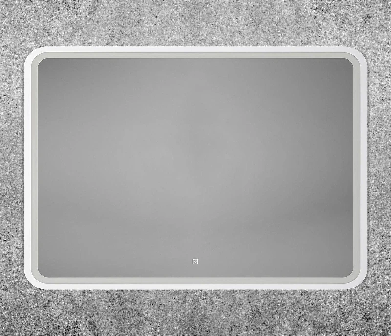 Зеркало Art&Max Genova 100 AM-Gen-1000-800-DS-F-White с подсветкой цвет Белый с сенсорным выключателем