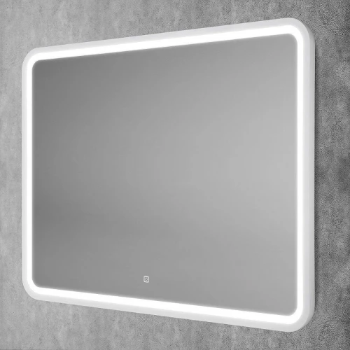 Зеркало Art&Max Genova 100 AM-Gen-1000-800-DS-F-White с подсветкой цвет Белый с сенсорным выключателем