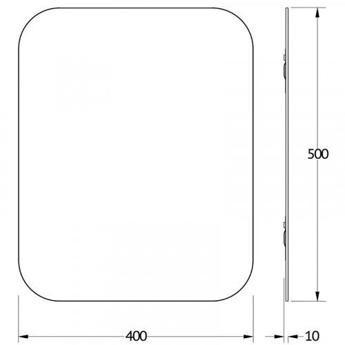 Зеркало Evoform Colora 50х40 BY 0431 с окантовкой - Черный цвет