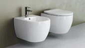 Унитаз с инсталляцией Ceramicanova Play CN3001 + Berges Atom 410 040332 с сиденьем Микролифт и Черной матовой клавишей смыва