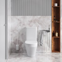 Унитаз компакт AM.PM Inspire CK50C1704W с гигиеническим душем и ершиком с бачком и сиденьем Микролифт фарфор напольный