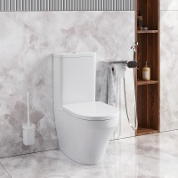 Унитаз компакт AM.PM Inspire CK50C1704W с гигиеническим душем и ершиком с бачком и сиденьем Микролифт фарфор напольный