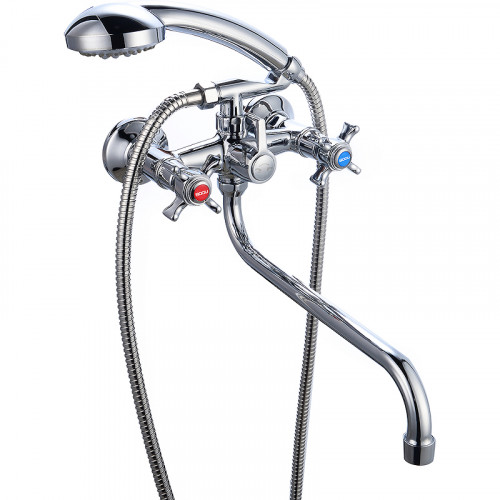 Смеситель для ванны Ростовская Мануфактура Сантехники Boou BA5333-3-B723-C018 универсальный Хром латунь на стену