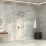 Душевая перегородка WasserKRAFT Vechte 100 60W44 профиль Хром стекло прозрачное