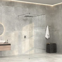Душевая перегородка WasserKRAFT Vechte 100 60W44 профиль Хром стекло прозрачное