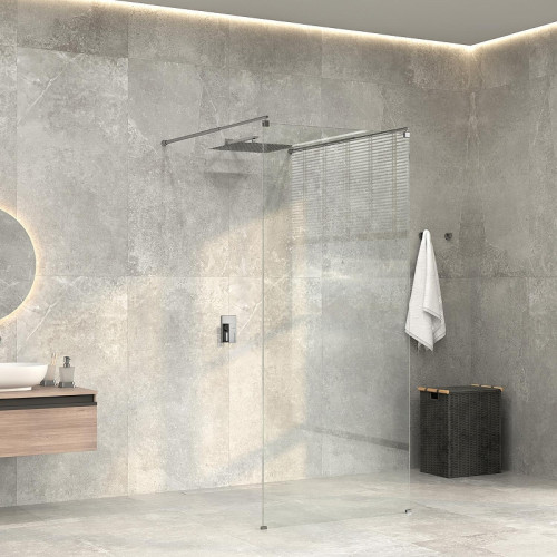 Душевая перегородка WasserKRAFT Vechte 100 60W44 профиль Хром стекло прозрачное