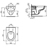 Унитаз с инсталляцией Ideal Standard I.Life A Uni I001601 с сиденьем Микролифт