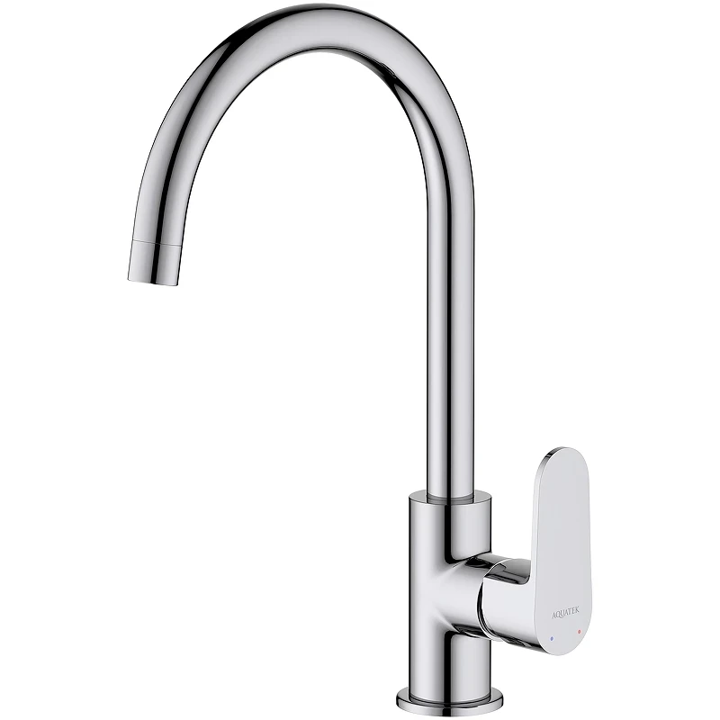 Смеситель для кухни Aquatek Оберон AQ1282CR Хром латунь