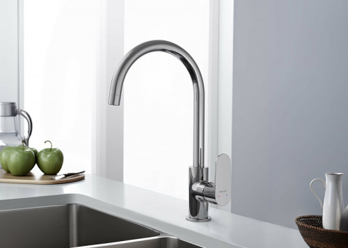 Смеситель для кухни Aquatek Оберон AQ1282CR Хром латунь