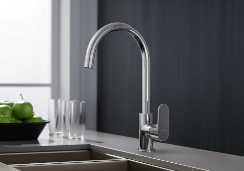 Смеситель для кухни Aquatek Оберон AQ1282CR Хром латунь