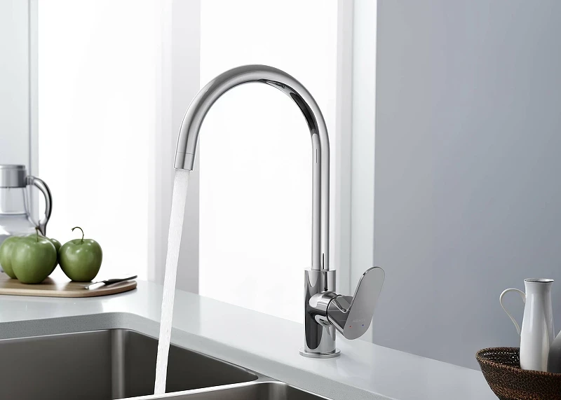 Смеситель для кухни Aquatek Оберон AQ1282CR Хром латунь