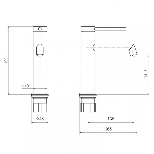 Смеситель для раковины Fashun A51133 цвет Сатин