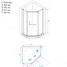 Душевой уголок RGW Hotel HO-081-B 90х90 350608199-24 профиль Черный стекло матовое-сатинат