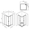 Душевой уголок AM.PM X-Joy 100х100 W94G-403-100100-MТ1К профиль Хром матовый стекло прозрачное