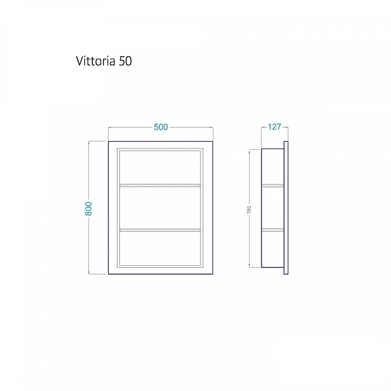 Зеркальный шкаф Alavann Vittoria 50-01 R ALV0293001 цвет Белый