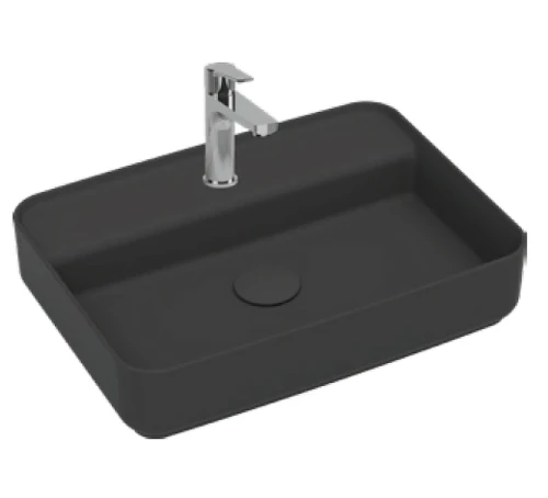 Раковина накладная Isvea Infinity 55 10NF66055-2C цвет Антрацит матовый