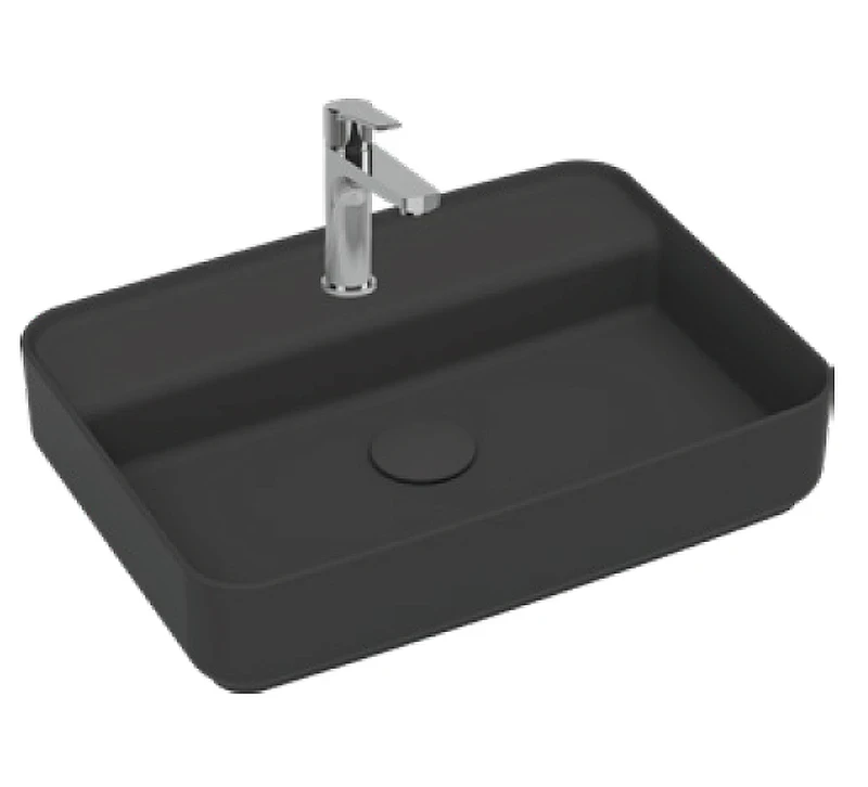 Раковина накладная Isvea Infinity 55 10NF66055-2C цвет Антрацит матовый