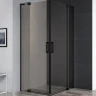 Душевой уголок Cezares Slider 90x90 SLIDER-A-2-80/90-BR-NERO профиль Черный матовый стекло бронзовое