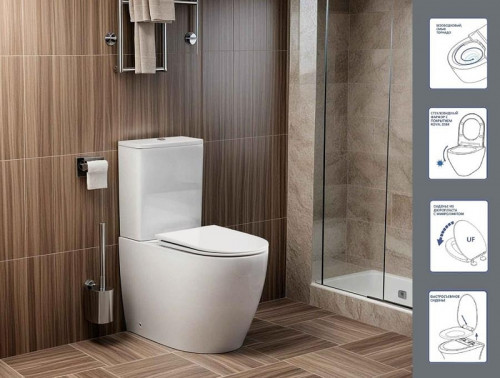 Унитаз компакт Ceruttispa Vince Tornado CT10373 с бачком и сиденьем Микролифт