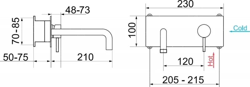 Смеситель для раковины RGW Shower Panels SP-45-10 B 21140545-04
