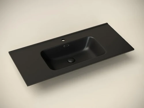 Раковина Ceramicanova Element 100 CN7003MB Черная матовая фарфор полувстраиваемая