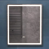 Зеркало Vigo Geometry Luxe 60 208 с подсветкой с бесконтактным выключателем с диммером с подогревом и часами