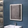 Зеркало Vigo Geometry Luxe 60 208 с подсветкой с бесконтактным выключателем с диммером с подогревом и часами