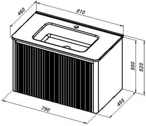 Тумба под раковину Allen Brau Gravity 79 1.370017.CGM подвесная цвет Олива матовый