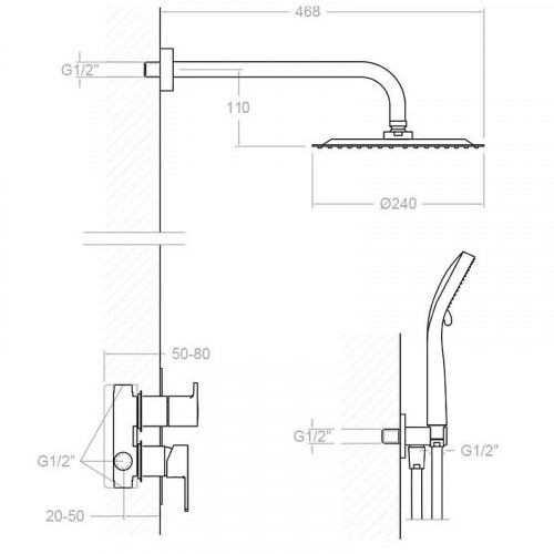 Душевая система Ramonsoler Blautherm 941502RP240 Хром