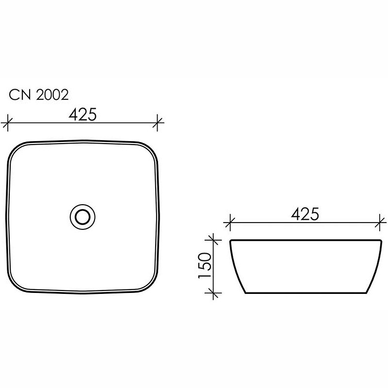 Раковина Ceramicanova Form 42 CN2002 Белая фаянс накладная