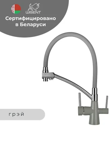 Смеситель для кухни Wisent W4855-29-9 цвет Серый
