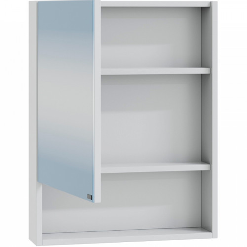 Зеркальный шкаф СанТа Сити 50 700336 с полкой Белый МДФ / ЛДСП, стекло