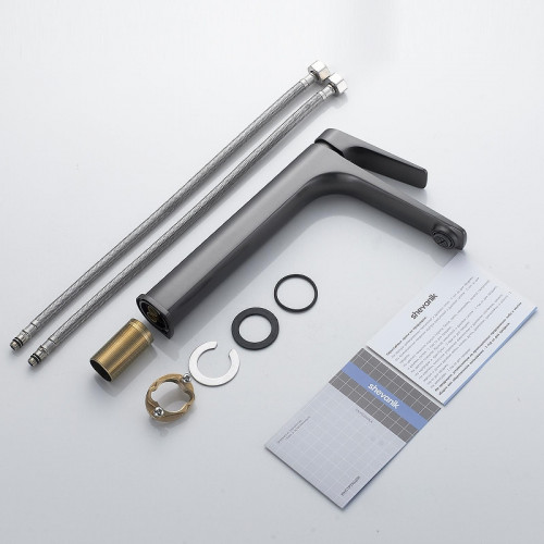 Смеситель для раковины Shevanik S4211T цвет Оружейная сталь