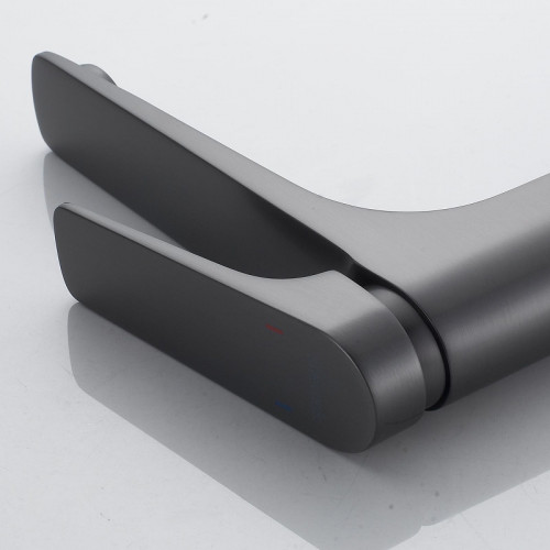 Смеситель для раковины Shevanik S4211T цвет Оружейная сталь