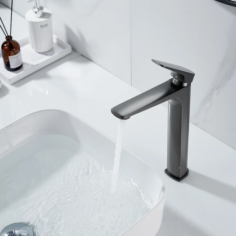Смеситель для раковины Shevanik S4211T цвет Оружейная сталь