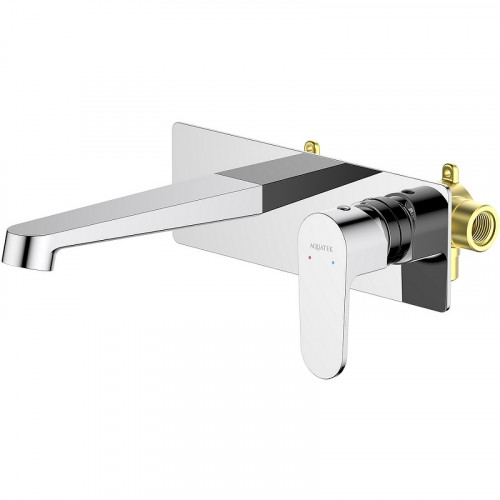 Смеситель для раковины Aquatek Оберон AQ1213CR Хром латунь встраиваемый