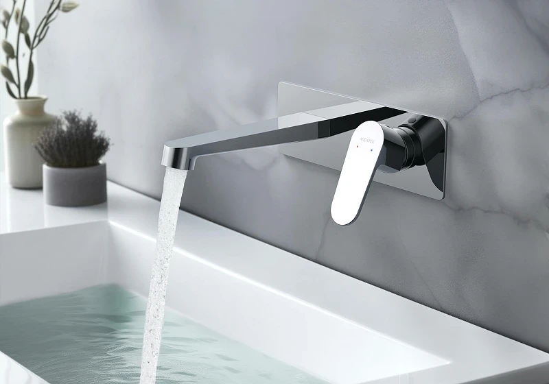 Смеситель для раковины Aquatek Оберон AQ1213CR Хром латунь встраиваемый