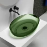 Раковина-чаша Abber Kristall 60 AT2801Emerald Зеленая полиэфирная смола накладная