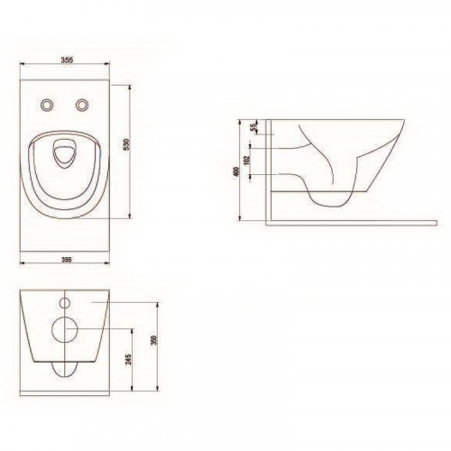 Унитаз биде beWash Bogen 88343601 подвесной Белый глянцевый с сиденьем Микролифт фарфор подвесной