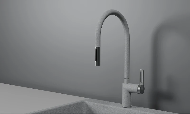 Смеситель для кухни Granula 8172 цвет Базальт
