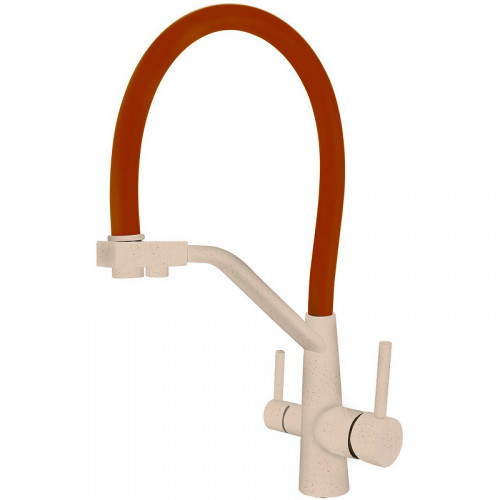 Смеситель для кухни Viko V-5810 Бежевый Коричневый латунь