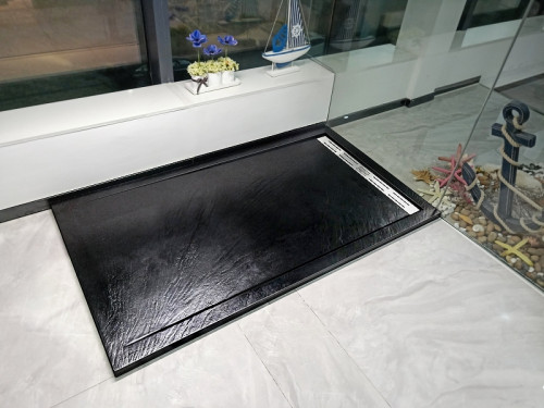 Душевой поддон из искусственного камня WeltWasser WW TRS 14090 STONE-BL 140x90 10000004384 Черный